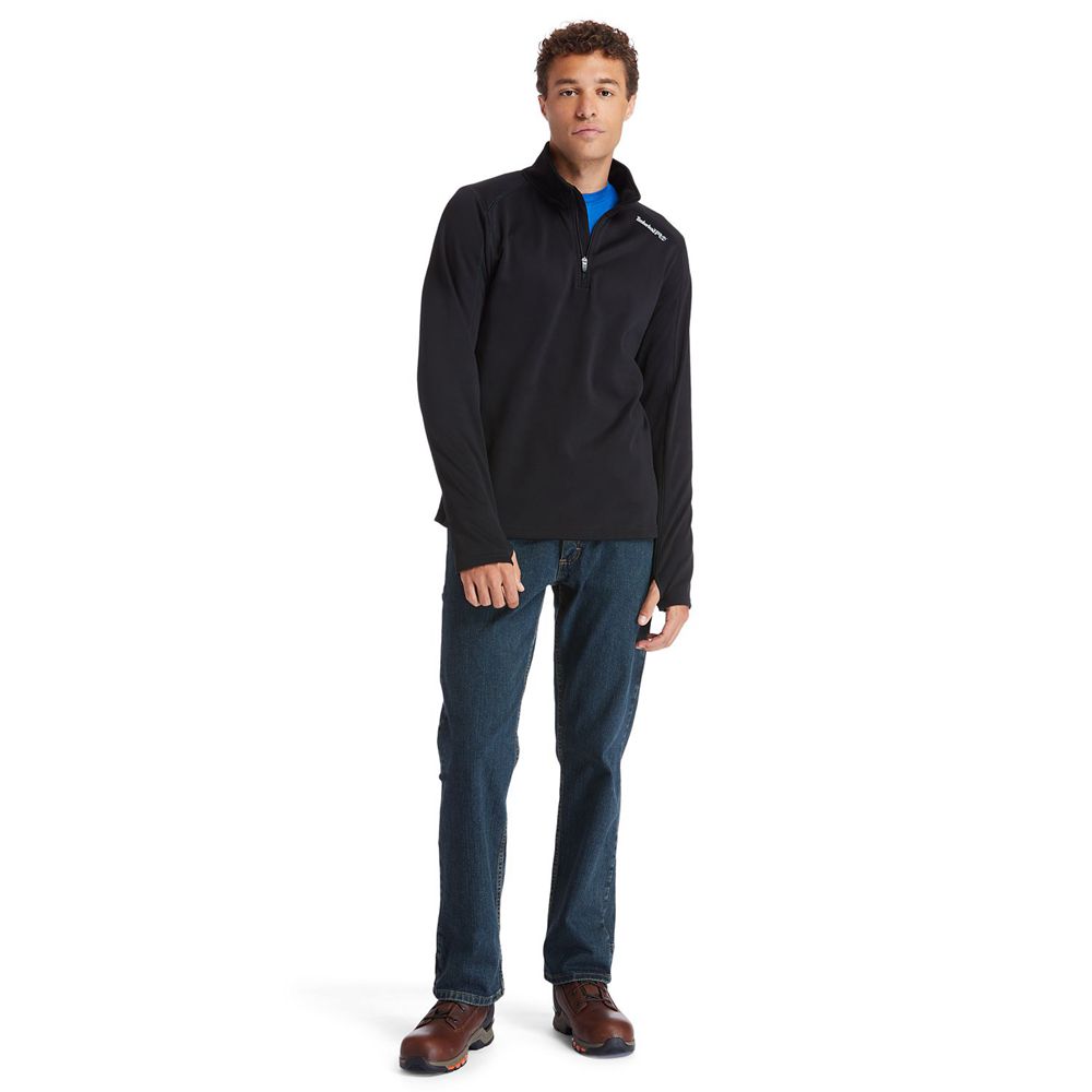 Timberland Φουτερ Ανδρικα Μαυρα - Pro® Understory Quarter-Zip Fleece - Greece 1579230-EM